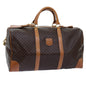 Luxury CELINE Macadam Canvas Boston Bag PVC Brown 72518