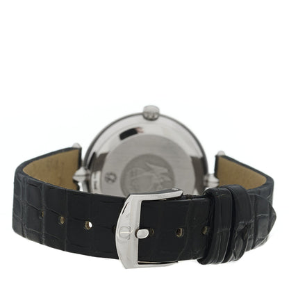 Stainless Steel Alligator Diamond 27mm De Ville Quartz Watch Black 424.13.27.60.51.001