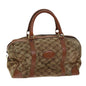 Luxury CELINE Macadam Canvas Boston Bag Beige 72834