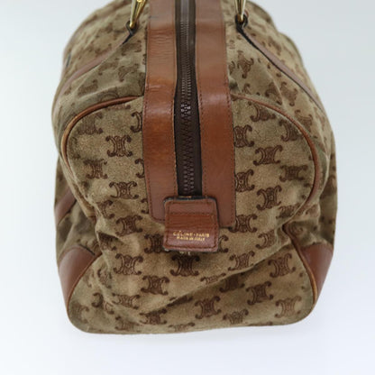 Luxury CELINE Macadam Canvas Boston Bag Beige 72834