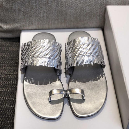 Dior Women silver-Coloured open toe slides