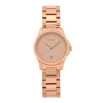 Stainless Steel 27mm G-Timeless Diamante Quartz Watch Gold