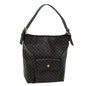 Luxury CELINE Macadam Canvas Shoulder Bag PVC Black 73131
