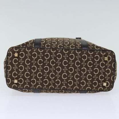 Luxury CELINE C Macadam Canvas Hand Bag Brown 73240
