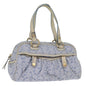 Luxury CELINE C Macadam Canvas Hand Bag Light Blue 73242