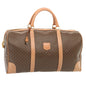 Luxury CELINE Macadam Canvas Boston Bag PVC Brown 73245