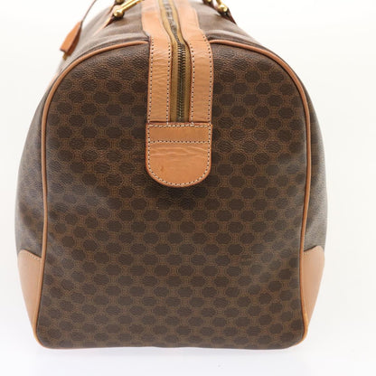 Luxury CELINE Macadam Canvas Boston Bag PVC Brown 73245