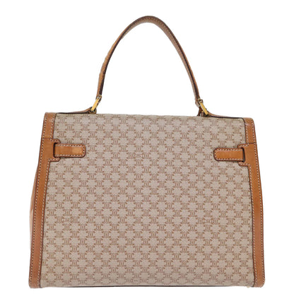 Luxury CELINE Macadam Canvas Hand Bag Beige 73341
