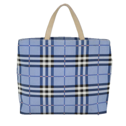 Luxury Burberry Nova Check Tote Bag Nylon Blue Auth 73344