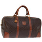 Luxury CELINE Macadam Canvas Boston Bag PVC Brown 73452