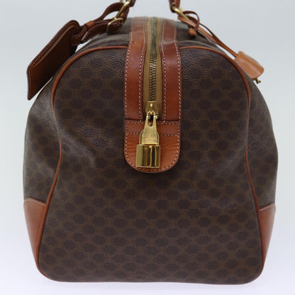 Luxury CELINE Macadam Canvas Boston Bag PVC Brown 73452