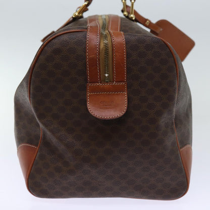 Luxury CELINE Macadam Canvas Boston Bag PVC Brown 73452