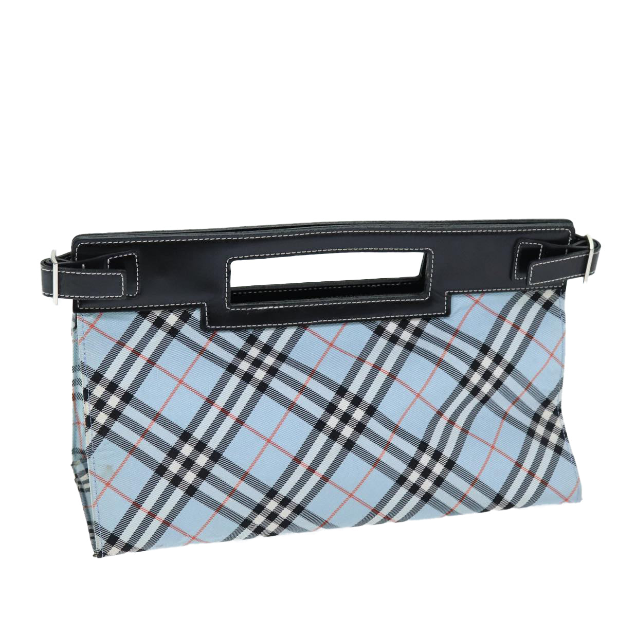 Burberry Nova Label Canvas Blue Handbag Style 2