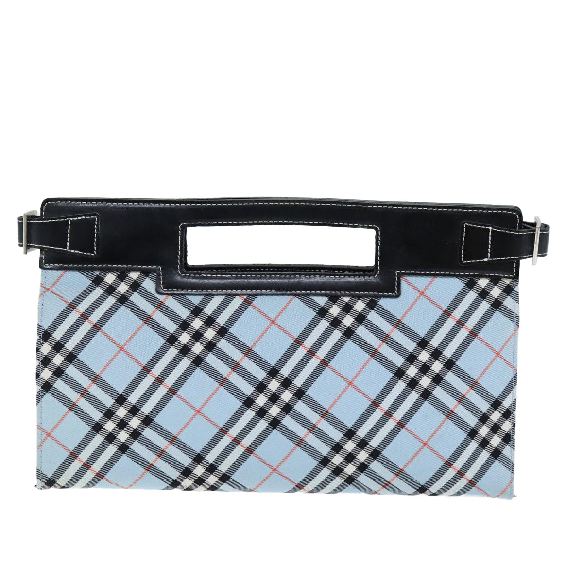Burberry Nova Label Canvas Blue Handbag Style 2