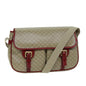 Luxury CELINE Macadam Canvas Shoulder Bag Beige 73585
