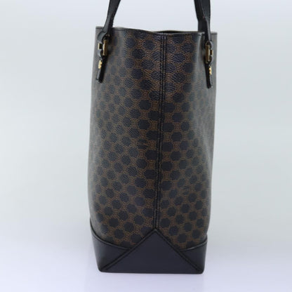 Luxury CELINE Macadam Canvas Hand Bag PVC Black 73589