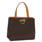 Luxury CELINE Macadam Canvas Hand Bag PVC Brown 73852