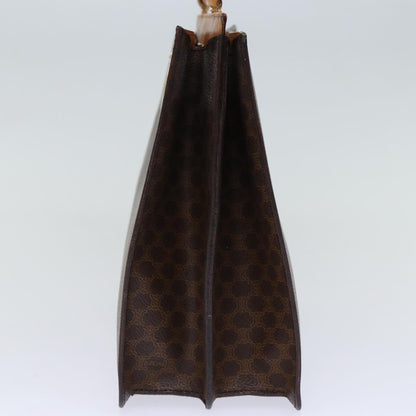 Luxury CELINE Macadam Canvas Hand Bag PVC Brown 73852