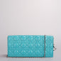 Dior Aqua Green Cannage Leather Lady Dior Chain Clutch Bag Rovelle Bags