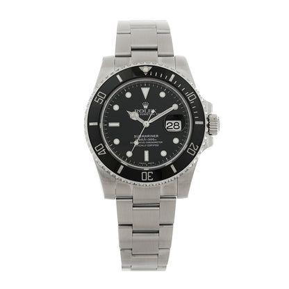 Stainless Steel 40mm Oyster Perpetual Submariner Date Watch Black 116610LN