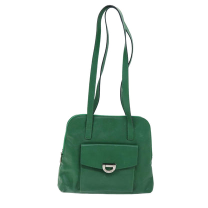 Luxury CELINE Shoulder Bag Leather Green 74192