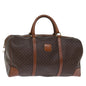 Luxury CELINE Macadam Canvas Boston Bag PVC Brown 74226