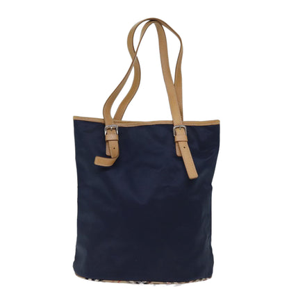 Luxury BurberrySs Blue Label Tote Bag Nylon Navy Auth 74256