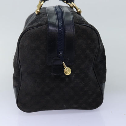Luxury CELINE Macadam Canvas Boston Bag Black 74547