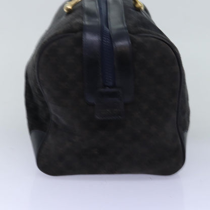 Luxury CELINE Macadam Canvas Boston Bag Black 74547