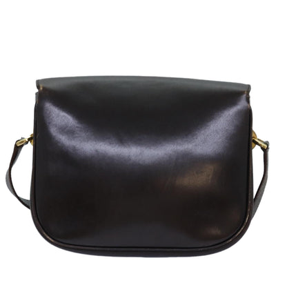Luxury CELINE Shoulder Bag Leather Brown 74588