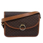 Luxury CELINE Macadam Canvas Shoulder Bag PVC Brown 74680