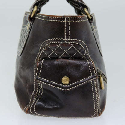 Luxury CELINE Hand Bag Leather Brown 74692