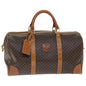 Luxury CELINE Macadam Canvas Boston Bag PVC Brown 74734