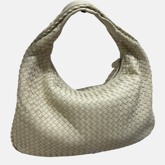 Bottega Veneta Hobo Bag Large Leather Milk White 47cm
