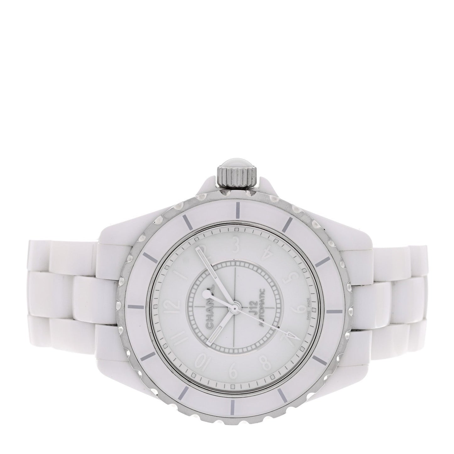 Stainless Steel Ceramic 38mm J12 Phantom Automatic Watch White