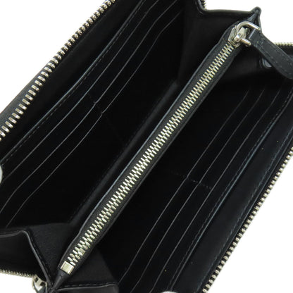 BURBERRY Long Wallet Purse leather black Chain motif Women(Unisex)