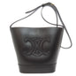 CELINE Shoulder Bag Calfskin black Small Bucket Cuir Women