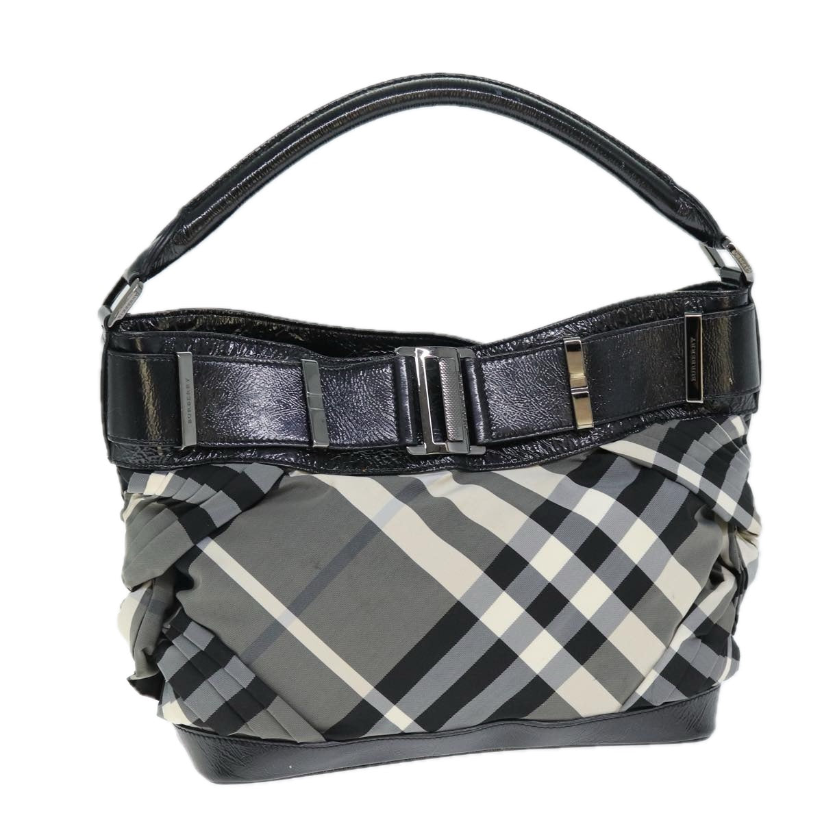 Burberry Nova Auth Nylon Gray Shoulder Bag