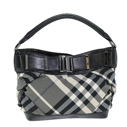 Burberry Nova Auth Nylon Gray Shoulder Bag