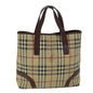Burberry Nova Auth Leather Beige Handbag Style 3
