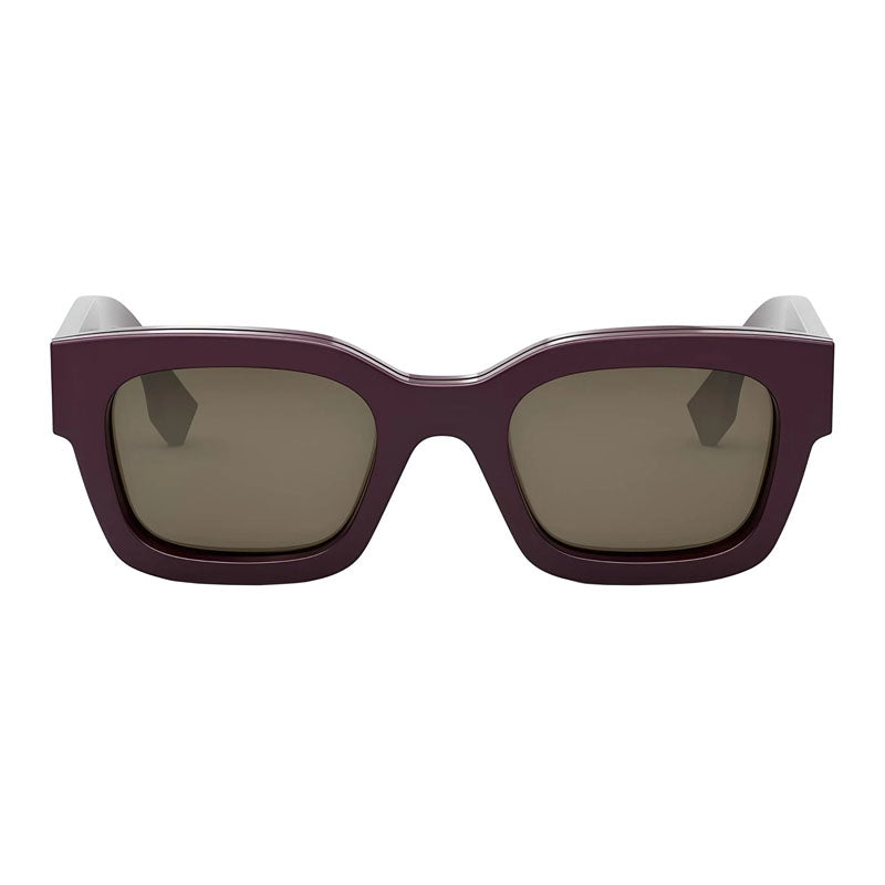 Fendi Sunglasses Square Full Rim, Red Frame and Brown Lens FE40119I69E Rovelle Bags