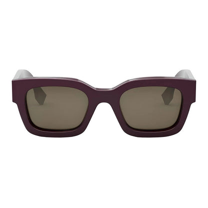 Fendi Sunglasses Square Full Rim, Red Frame and Brown Lens FE40119I69E Rovelle Bags