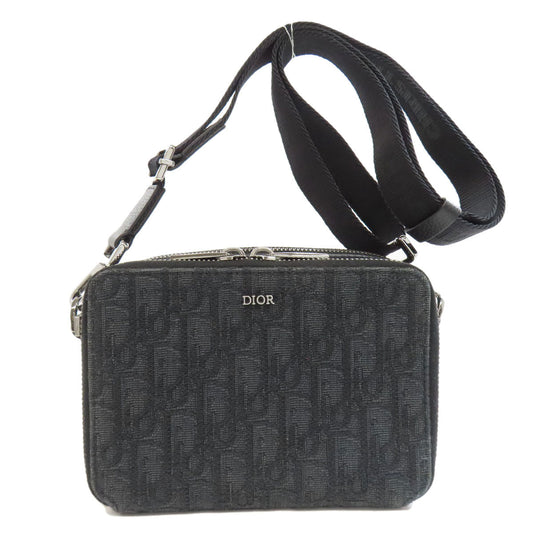 Christian Dior Shoulder Bag canvas black Oblique Women Rovelle Bags