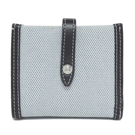 BURBERRY Bifold Wallet canvas blue logo Women