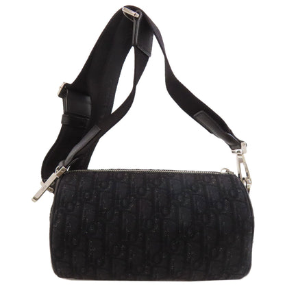 Christian Dior Shoulder Bag canvas black Oblique Women Rovelle Bags