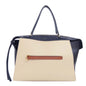 CELINE Tote Bag leather white Ring bag