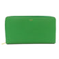 CELINE Long Wallet Purse leather green logo Women