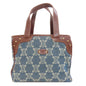CELINE Handbag denim blue Macadam Pattern