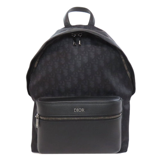 Christian Dior Backpack Nylon black Trotter Pattern Women Rovelle Bags