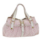 Luxury CELINE C Macadam Canvas Hand Bag Pink 75446